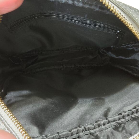 Victoria's Secret Metallic Silver Faux Snake Skin Crossbody Gold Chain Purse - Picture 10 of 14